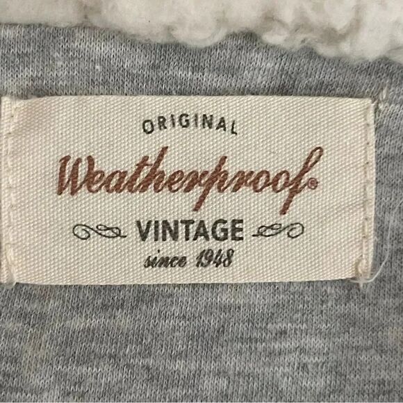 Weatherproof Vintage Fleece Faux Fur off White Blue Boho Soft ¼ Zip Jacket SZ M - Picture 13 of 15